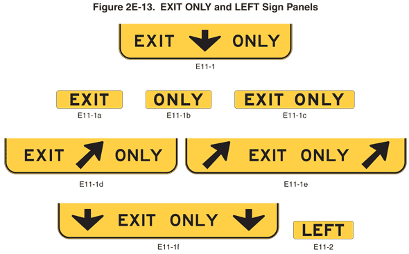 Yellow horizontal panel with black lettering and a short downward-pointing black arrow.